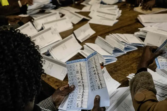 Votes being counted