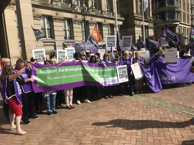 care workers demonstration