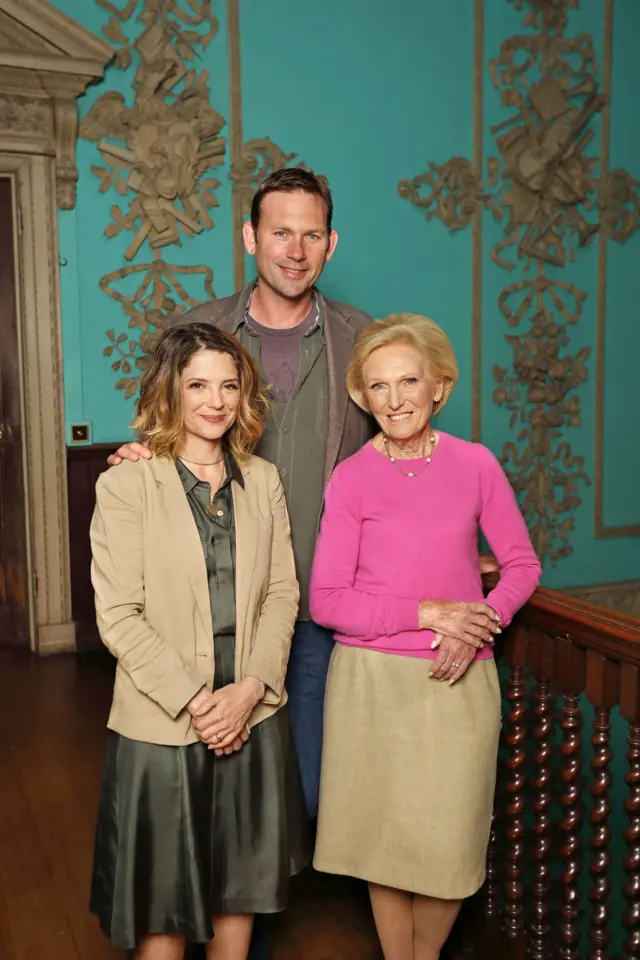 The Earl and Countess of Devon with Mary Berry