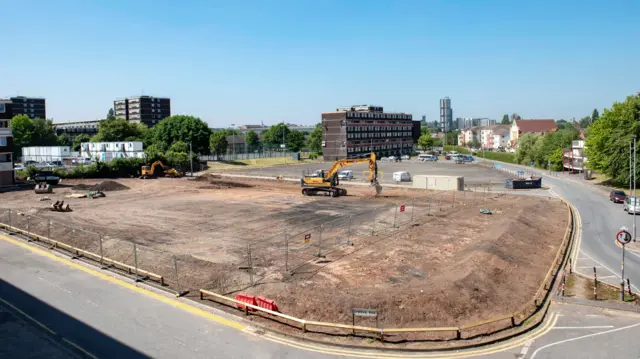 Land having been cleared of buildings