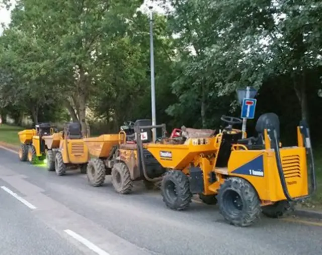 Recovered mini dumper trucks