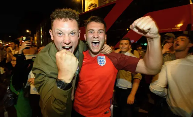 England fans celebrate