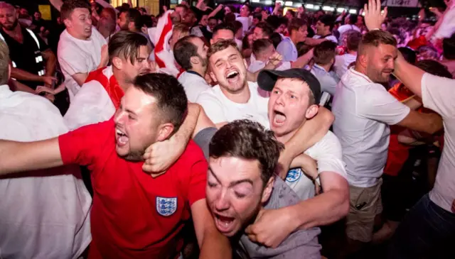 England fans celebrate