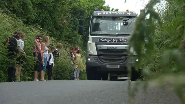 Truck on road