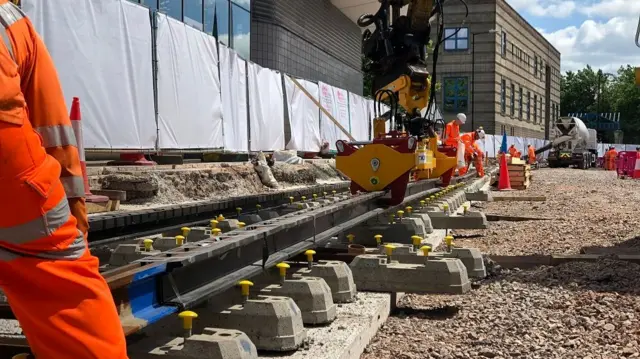 Tracks being laid in Wolverhampton