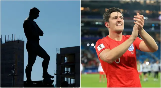 bobby Moore statue and Harry Maguire