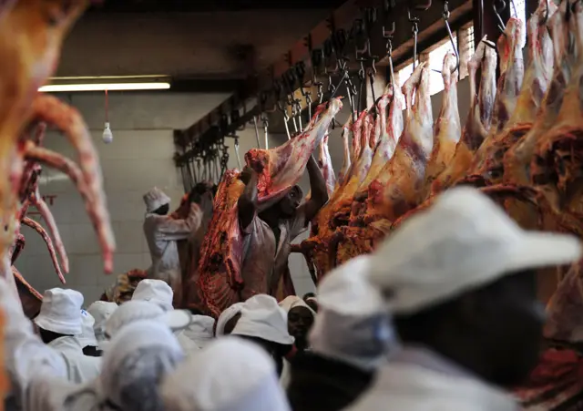 An abattoir in Kenya