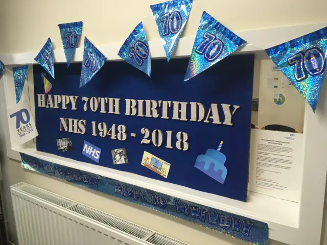 Happy 70th Birthday sign