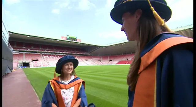 Alison Dixon and Jill Scott with their Sunderland University Fellowships