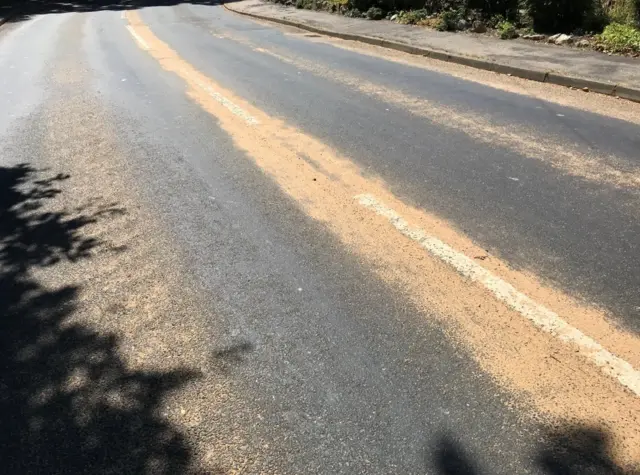 melted road