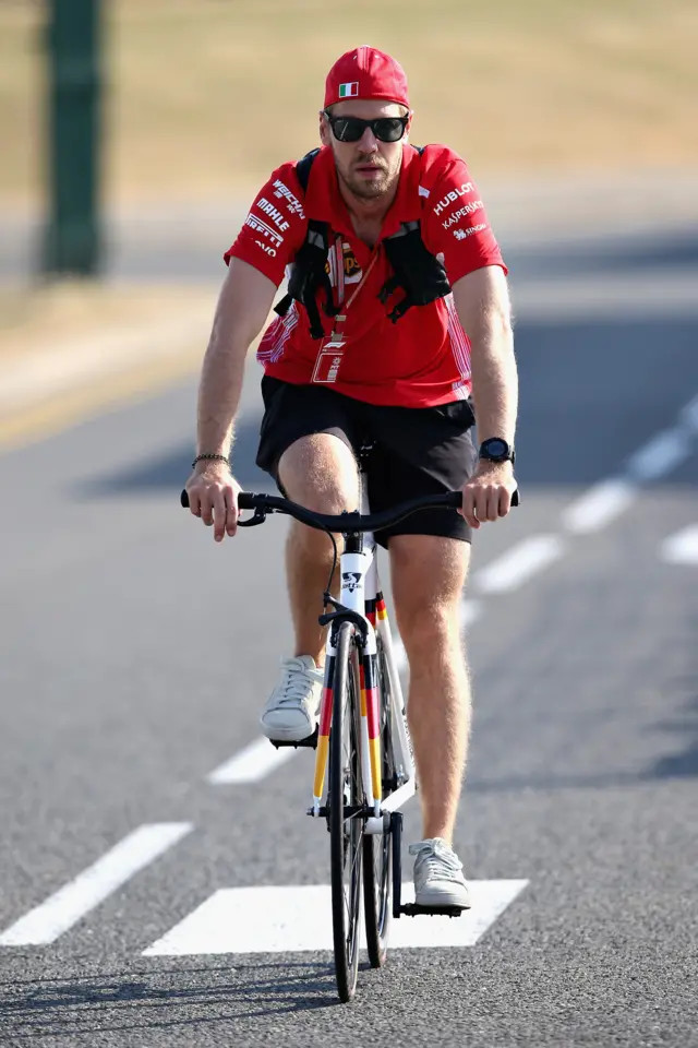 Vettel cyclist