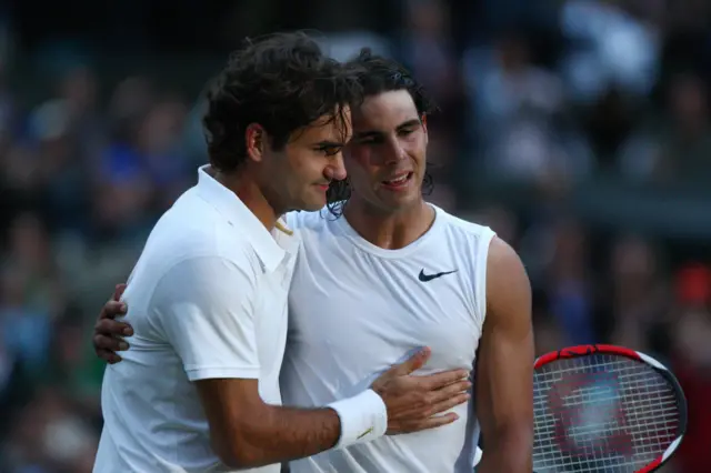 Roger Federer and Rafael Nadal