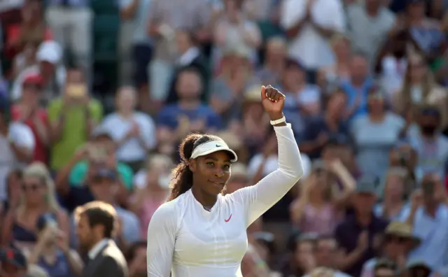 Serena Williams celebrates