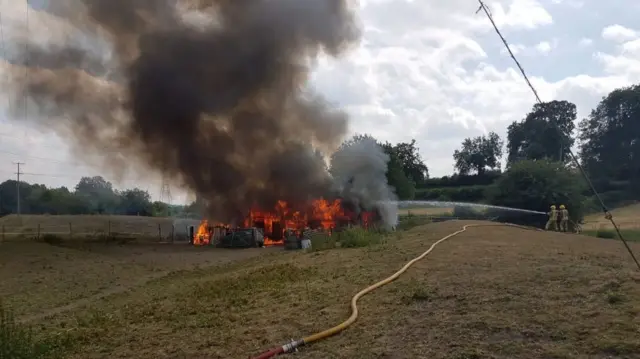 Farm fire