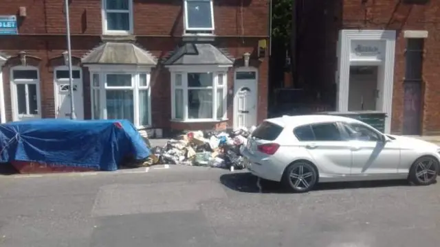 Fly-tipped rubbish in Birmingham