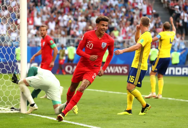 Dele Alli celebrates