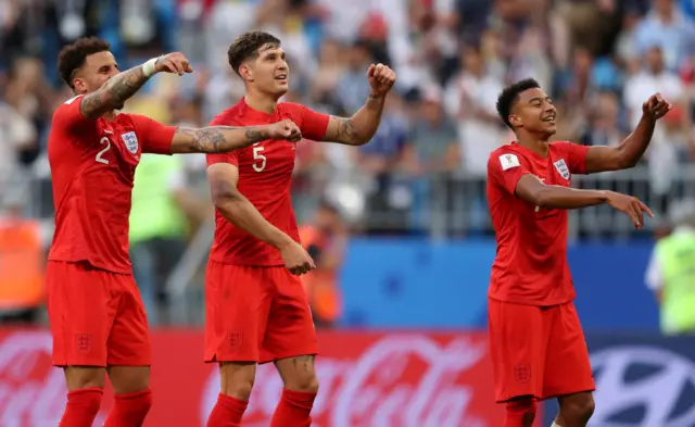 Walker, Stones and Lingard