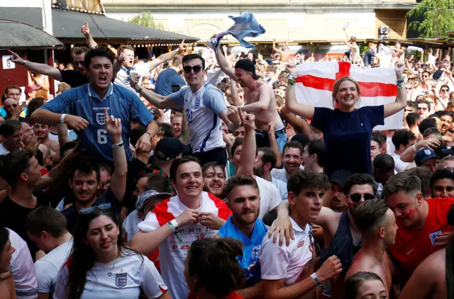 England fans celebrate