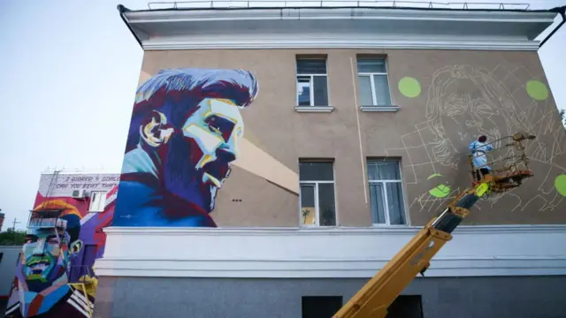 Luka Modric mural in Kazan