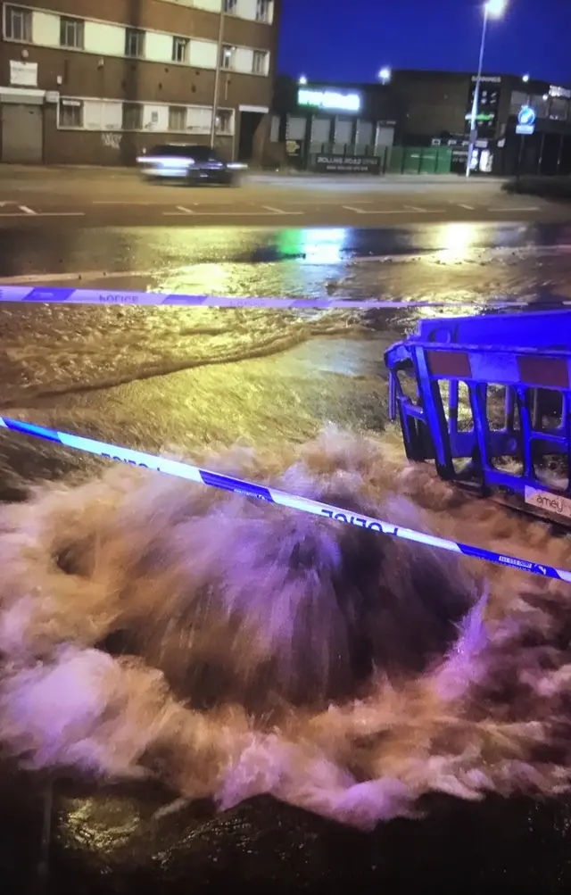 Burst water main