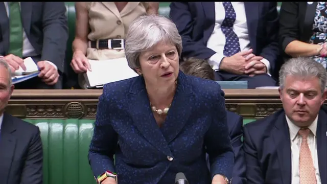 Theresa May in the Commons