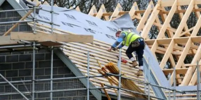 Builder on roof