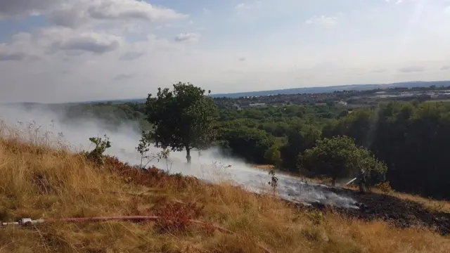 Smoke coming from Parkhall Country Park