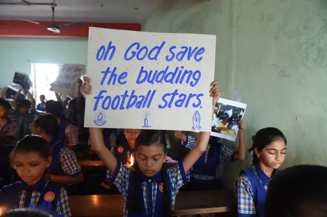 Schoolchildren in the Indian city of Ahmedabad