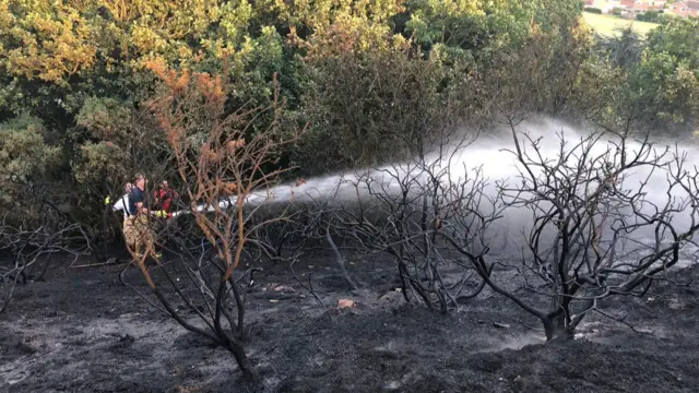 Fire on Lilleshall Hill