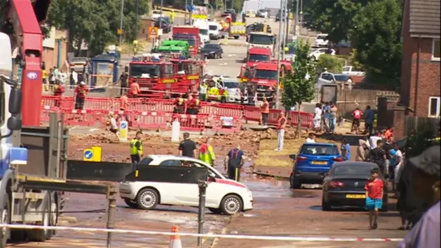 Burst water main