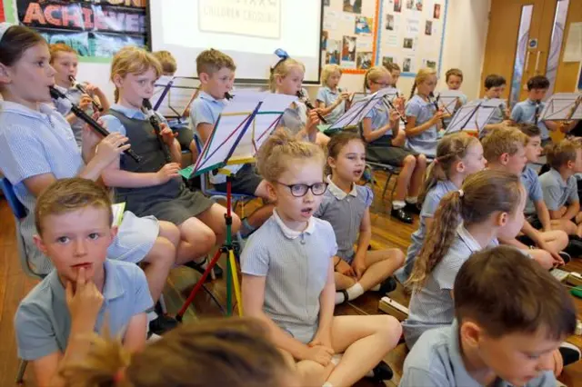 Children singing