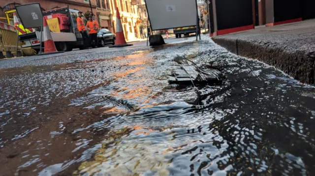 Cornwall Street water leak