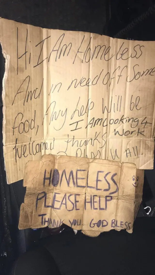 Begging signs