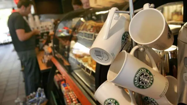 Inside a Starbucks store