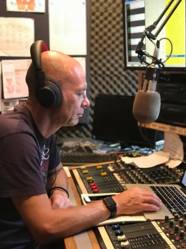 Gary Toward in the studio