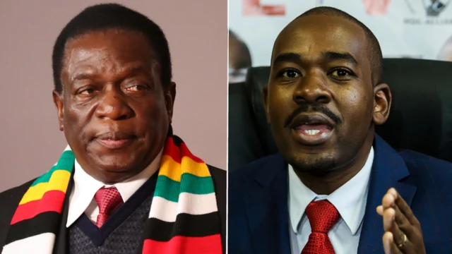 Emmerson Mnangagwa and Nelson Chamisa