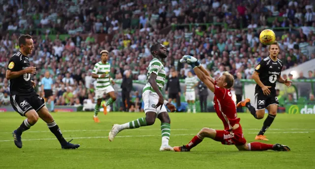 Odsonne Edouard scores for Celtic against Rosenborg