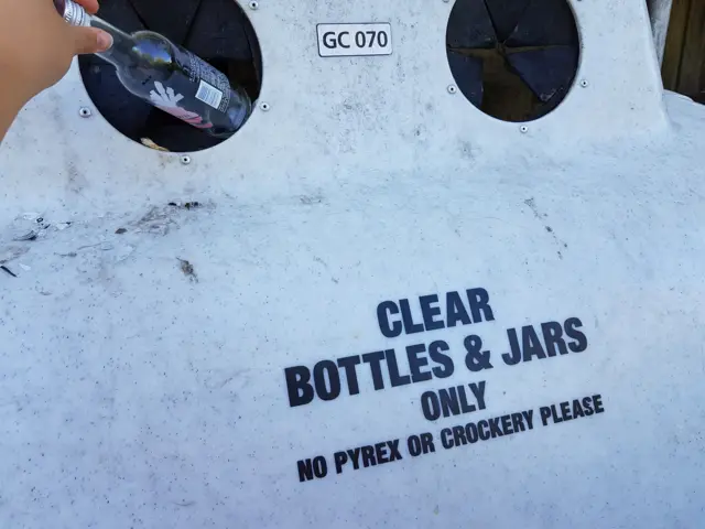 Bottle banks at King's Hill