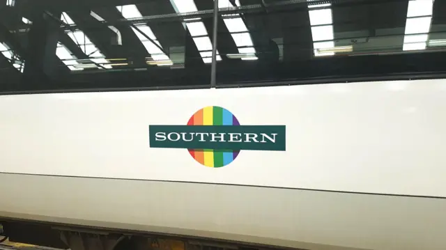 Pirde branded Southern train