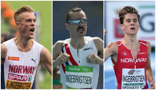 (left to right - Filip, Henrik and Jakob Ingebrigtsen)