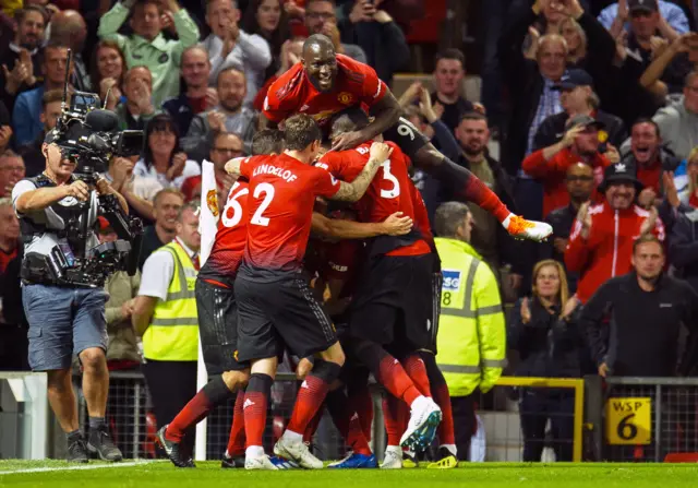 Manchester United celebrate