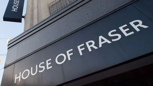 House of Fraser sign