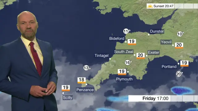 Geographical weather map