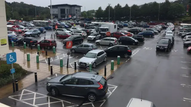 Cars in Sainsburys car park