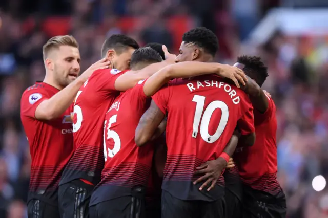 Manchester United celebrate