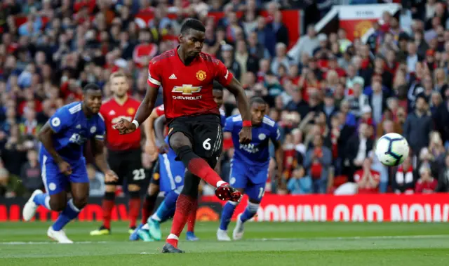 Paul Pogba scores for Manchester United