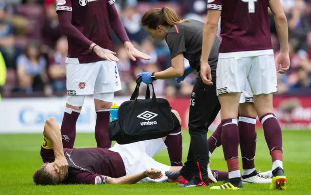 Chrstophe Berra suffers an injury