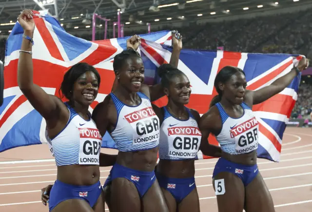 Asha Philip, Desiree Henry, Dina Asher-Smith and Daryll Neita