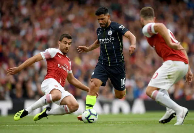 Sokratis Papastathopoulos & Sergio Aguero