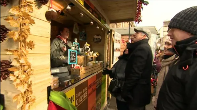 Stall at Bath Christmas Market